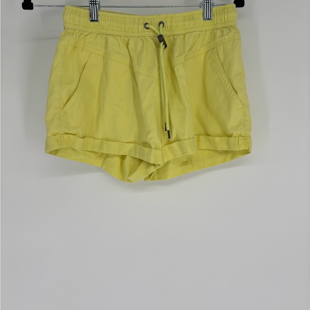 Volcom Women's Drawstring Bright Yellow Shorts - Picture 8 of 10